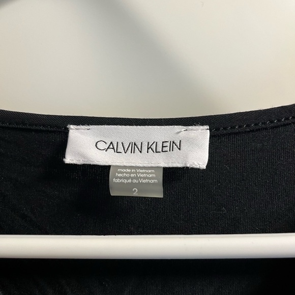 Calvin Klein knee length short sleeve black dress - Picture 4 of 6